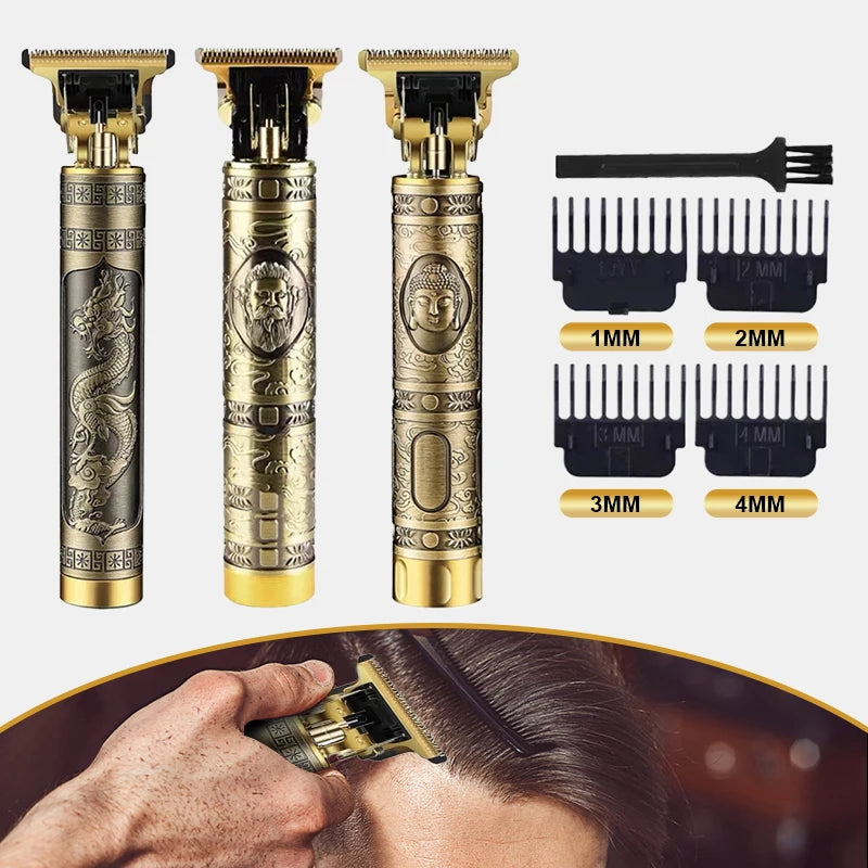 Máquina De Cortar Cabelo/Barba Masculina Designer Aleatório Elétrico Profissional