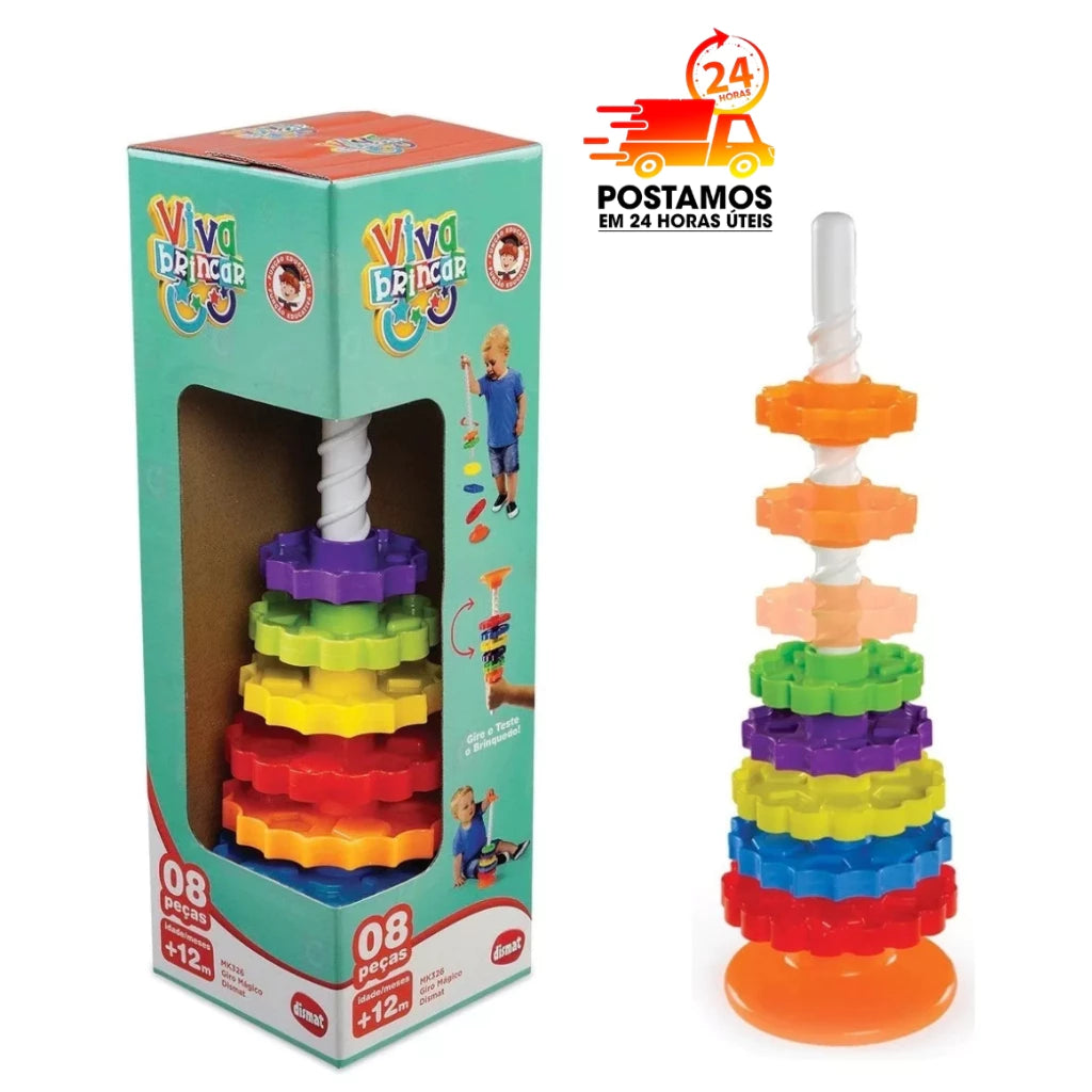 Brinquedo Didático Giro Mágico -  Para Bebê 1 Ano